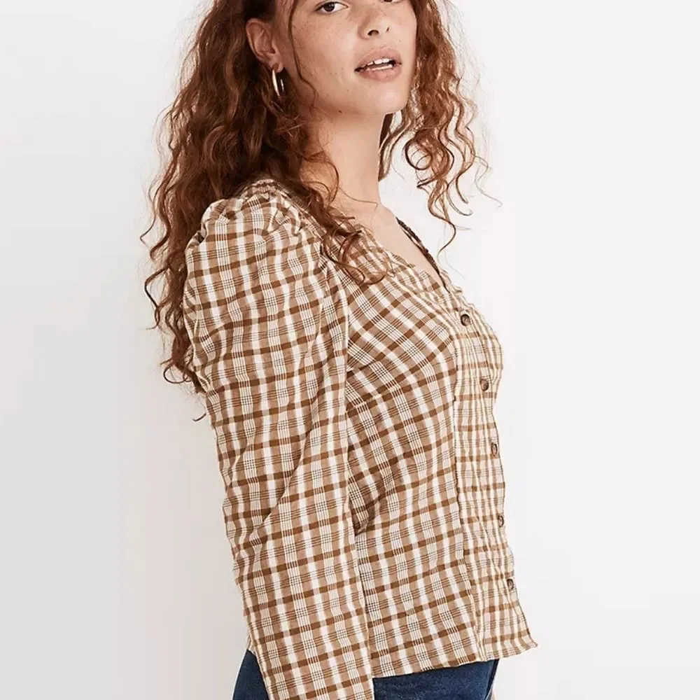 Madewell gingham blouse